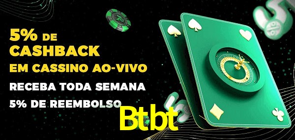 Promoções do cassino ao Vivo Btbt